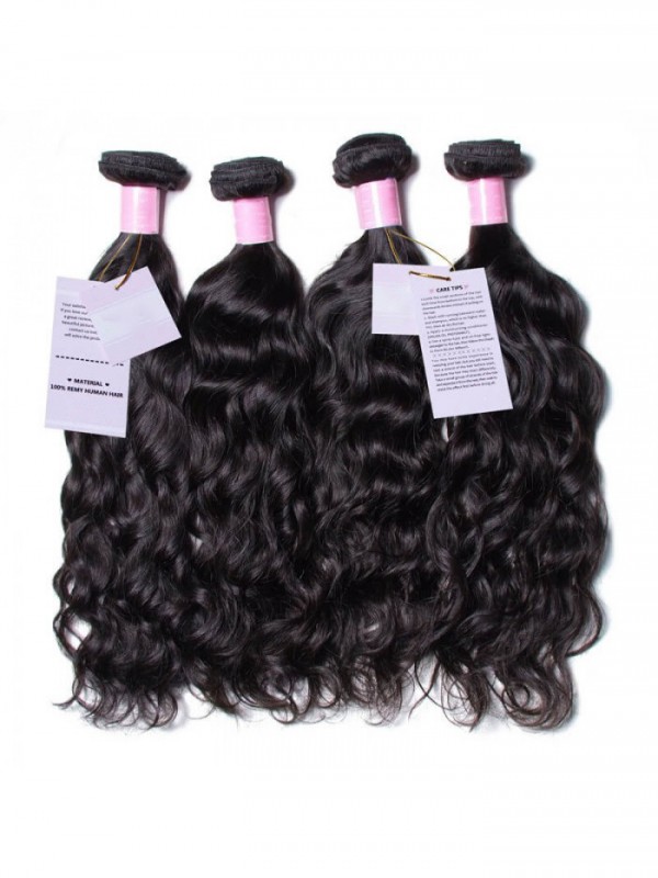 Brazilian Natural Wave Human Hair 4Pcs/lot Natural Wave