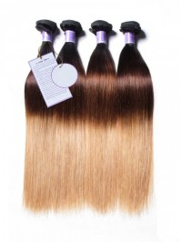 4 Bundles T1B/4/27 Ombre Straight Human Virgin Hair