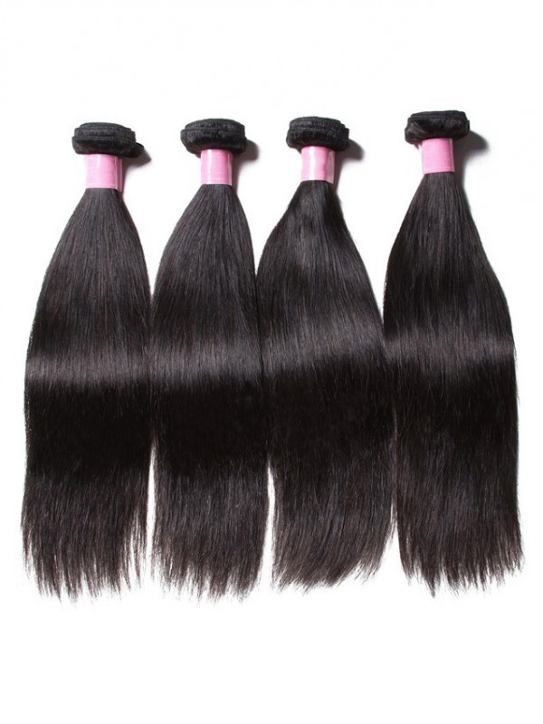 4 Bundles Brazilian Virgin Straight Hair Weaves