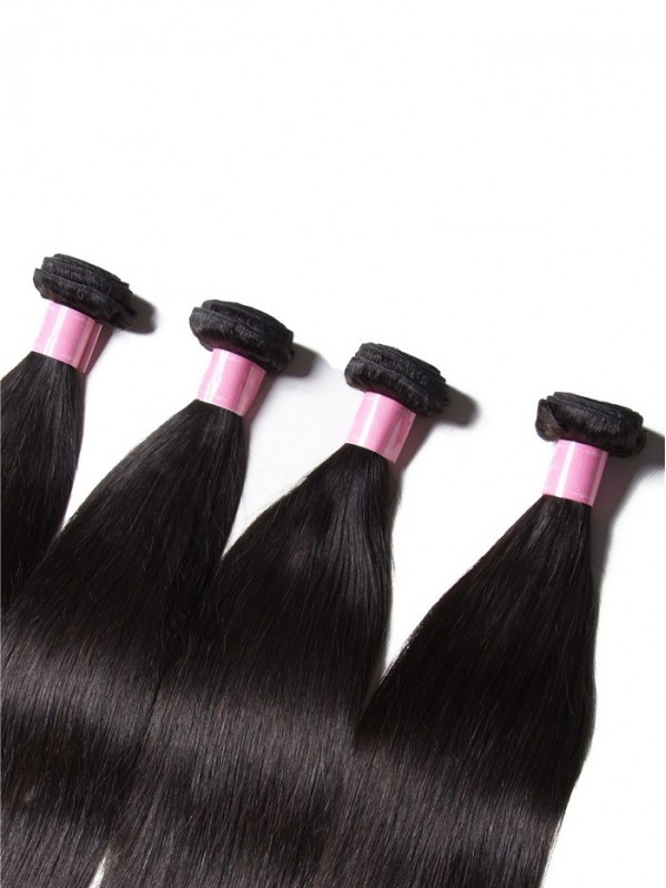 4 Bundles Brazilian Virgin Straight Hair Weaves