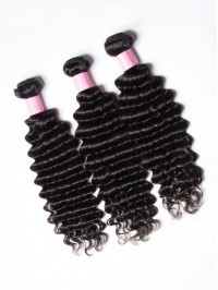 3pcs/pack Deep Wave Brazilian Human Hair Weave