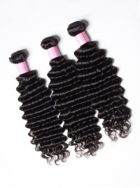 3pcs/pack Deep Wave Brazilian Human Hair Weave