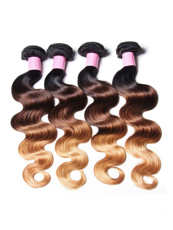 4 Bundles Brazilian Ombre Body Wave Human Virgin Hair