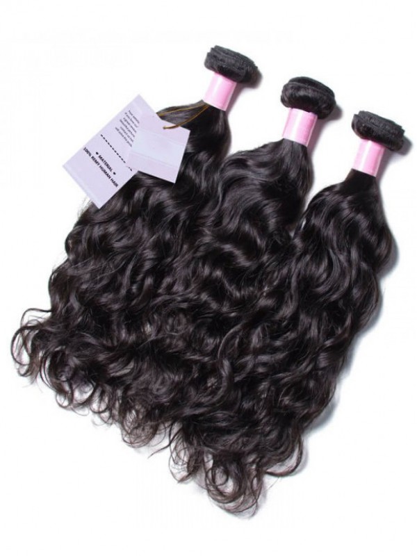 3pcs/pack Brazilian Virgin Hair Natural Wave Human Hair Extensions