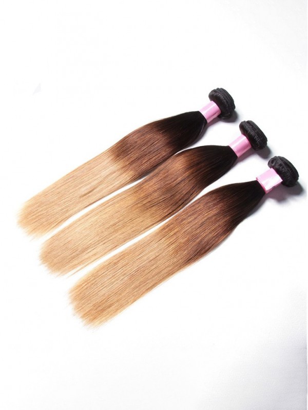 3Pcs/Lot Three Tone Ombre Straight Virgin Hair