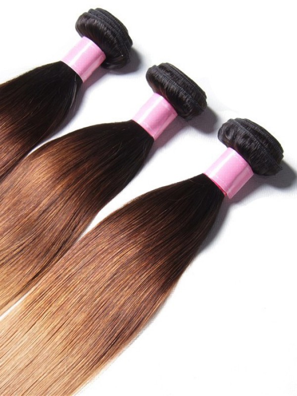 3Pcs/Lot Three Tone Ombre Straight Virgin Hair