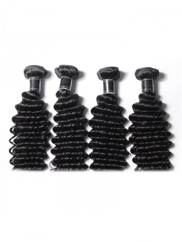 4 pcs/Pack 10A Remy Virgin Hair 100% Human Deep Wave Bundles