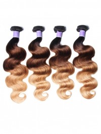 4 Bundles T1B/4/27 Ombre Body Virgin Human Hair