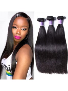 3pcs/pack Malaysian Straight Virgin Human Hair Wea...