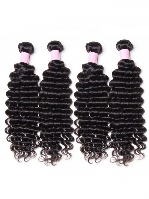 Peruvian Deep Wave Hair Weft 4 pcs Lot