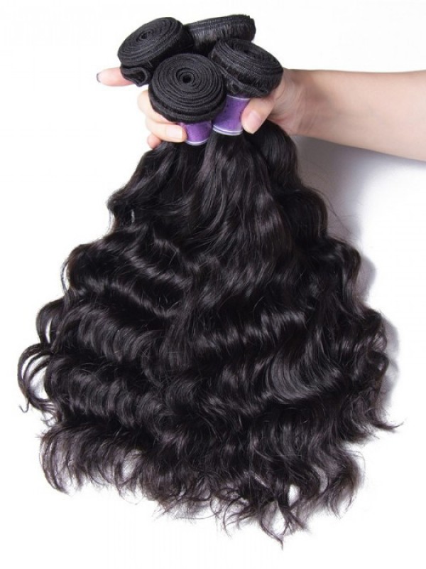 Malaysian Natural Wave 4pcs/Lot Cheap Human Hair Extensions
