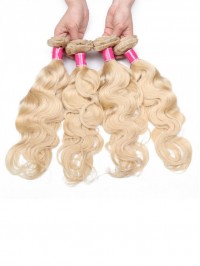 613 Blonde Virgin Human Hair Wave 4 Bundles Body Wave Hair Weft