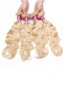 613 Blonde Virgin Human Hair Wave 4 Bundles Body W...