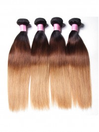 4Pcs/Lot Three Tone Ombre Brazilian Straight Virgin Hair