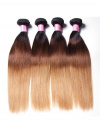 4Pcs/Lot Three Tone Ombre Brazilian Straight Virgin Hair