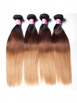 4Pcs/Lot Three Tone Ombre Brazilian Straight Virgi...