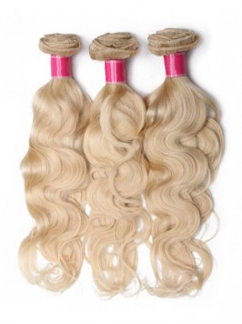 3PCS 613 Blonde Virgin Human Hair Bundles Body Wav...