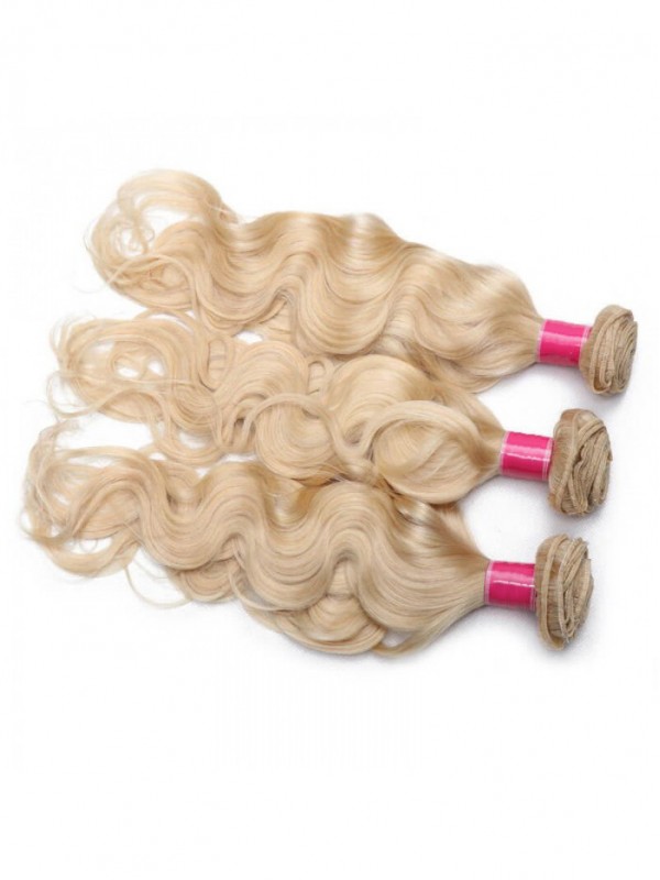 3PCS 613 Blonde Virgin Human Hair Bundles Body Wave Hair