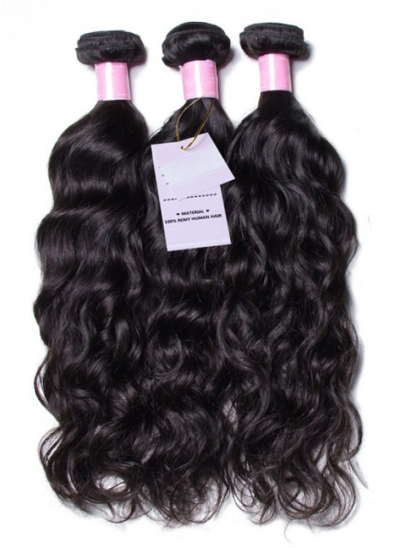 Indian Virgin Hair Natural wave 3 Bundles Human Hair