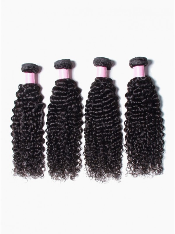 4Pcs/pack Indian Human Virgin Jerry Curly Hair Weaves