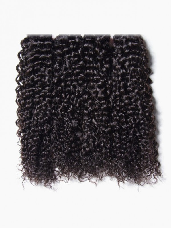 4Pcs/pack Indian Human Virgin Jerry Curly Hair Weaves