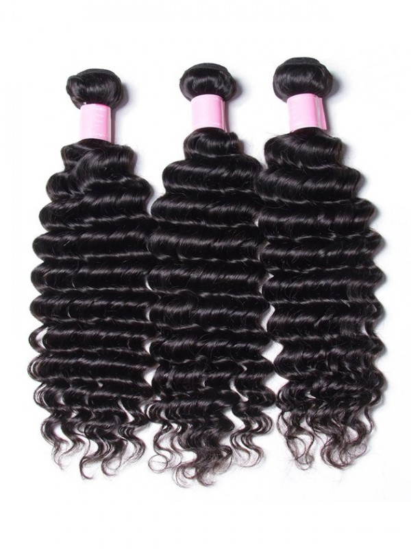 Indian Deep Wave Human Virgin Hair 4 Bundles