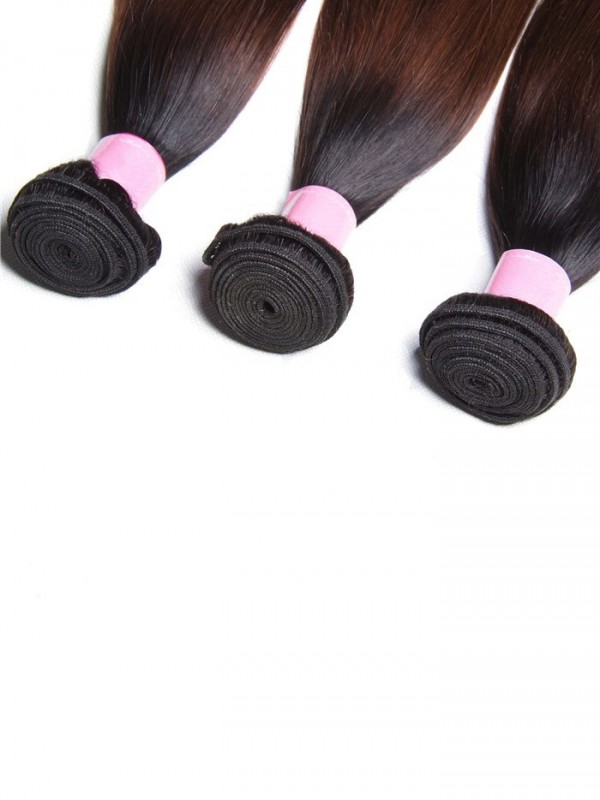 3 Bundles Brazilian Ombre Straight Human Virgin Hair