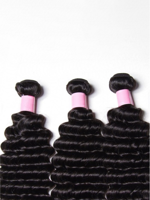 Good Quality 3 Bundles Human Virgin Hair Cheap Deep Wave Hair