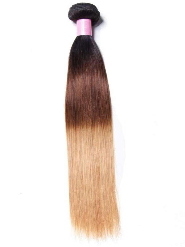 Virgin Hair Ombre Hair Extensions 1B/4/27 Straight Human Hair Weave