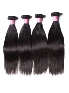 4pcs/pack Indian Straight Human Hair Weaves