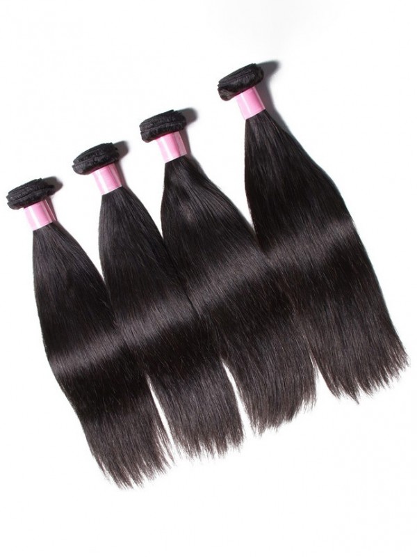 4pcs/pack Indian Straight Human Hair Weaves