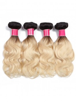 4 Bundles T1b/613 Ombre Blonde Hair 100% Virgin Hu...