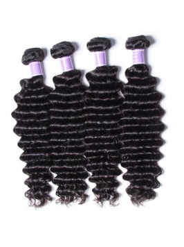 Unprocessed Indian Deep Wave Virgn Hair 4 Pcs/pack...