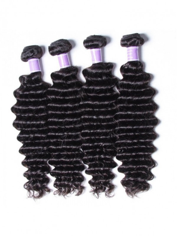 Unprocessed Indian Deep Wave Virgn Hair 4 Pcs/pack Products