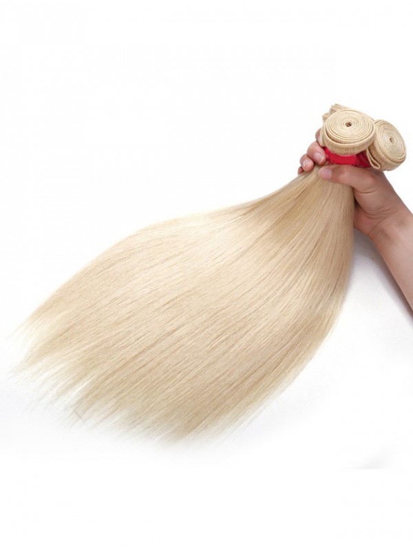 613 Blonde Virgin Human Hair Extension Bundles 16-24 Inch 3PCS Straight Hair