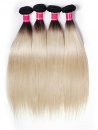 1B/613 Honey Blonde Straight Virgin Human Hair 4 Bundles Ombre