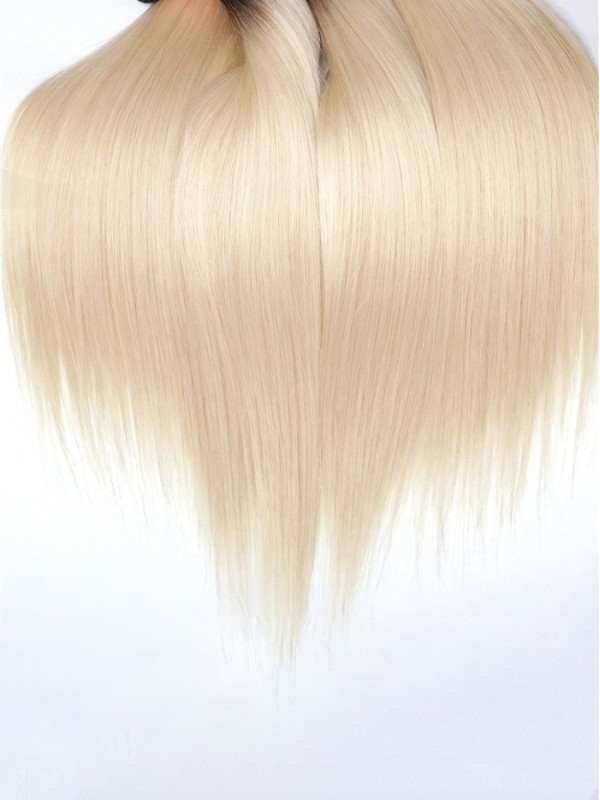 1B/613 Honey Blonde Straight Virgin Human Hair 4 Bundles Ombre