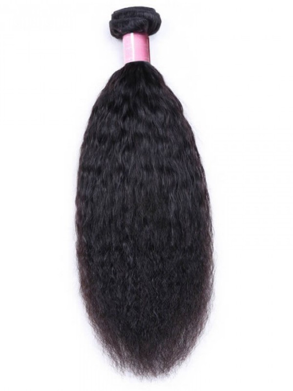 1Bundle Virgin Human Hair Kinky Straight Bundles