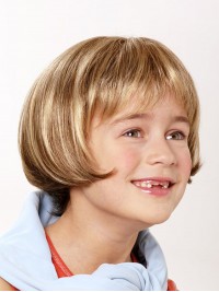 Children's Short Blonde Bob Hair Lace Wigs