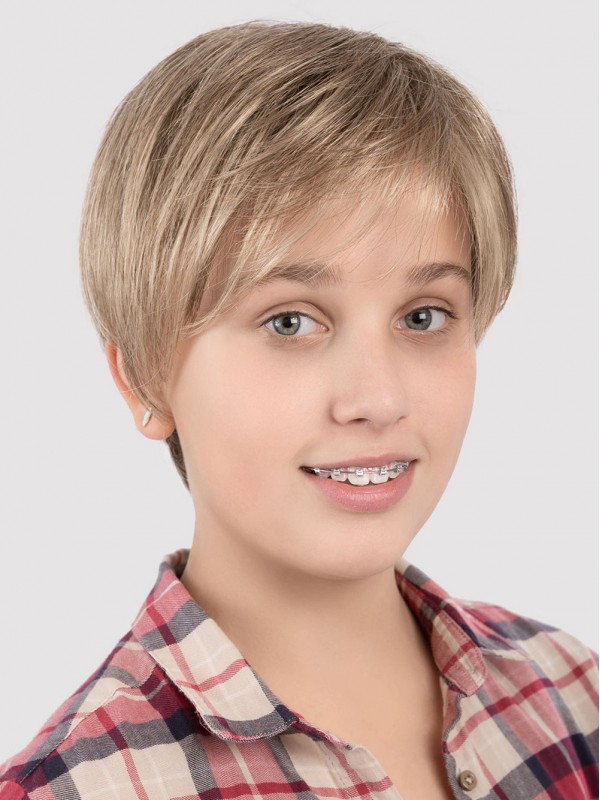 Children's Blonde Pixie Lace Front Wig