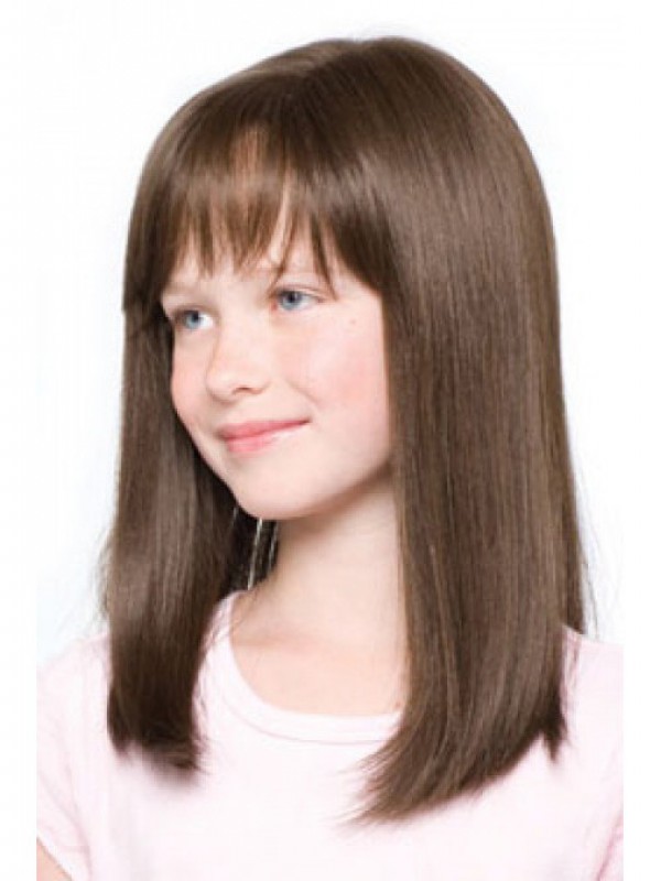 Girl's Long Straight Monofilament Wigs