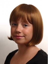 Auburn Straight Chin Length Kids Wigs