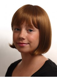 Auburn Straight Chin Length Kids Wigs