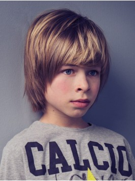 Medium Synthetic Hair With Bangs for Boys