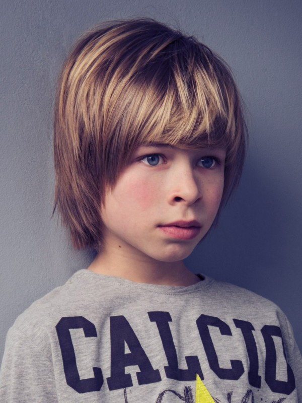 Medium Synthetic Hair With Bangs for Boys