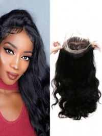 Body Wave 360 Lace Front Unprocessed Virgin Hair Full Lace Frontal Closure