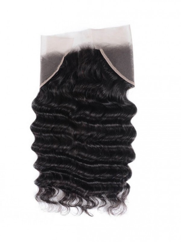 Deep Wave Wave Virgin Human Hair Lace Frontal Closure