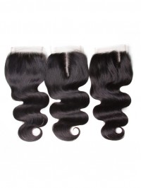 Body Wave Hair Closure Three part Middle Part and Free Part