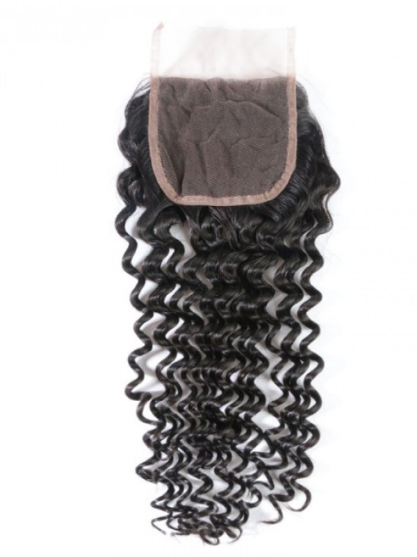 Virgin Hair Closure Free Part Deep Wave Lace Closure