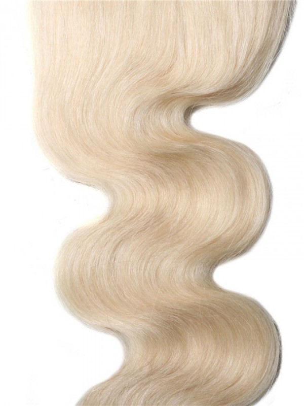 613 Blonde Human Hair Body Wave Blonde Hair 4X4 Lace Closure